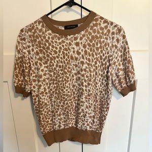Ann Taylor short sleeve seater.  Animal print